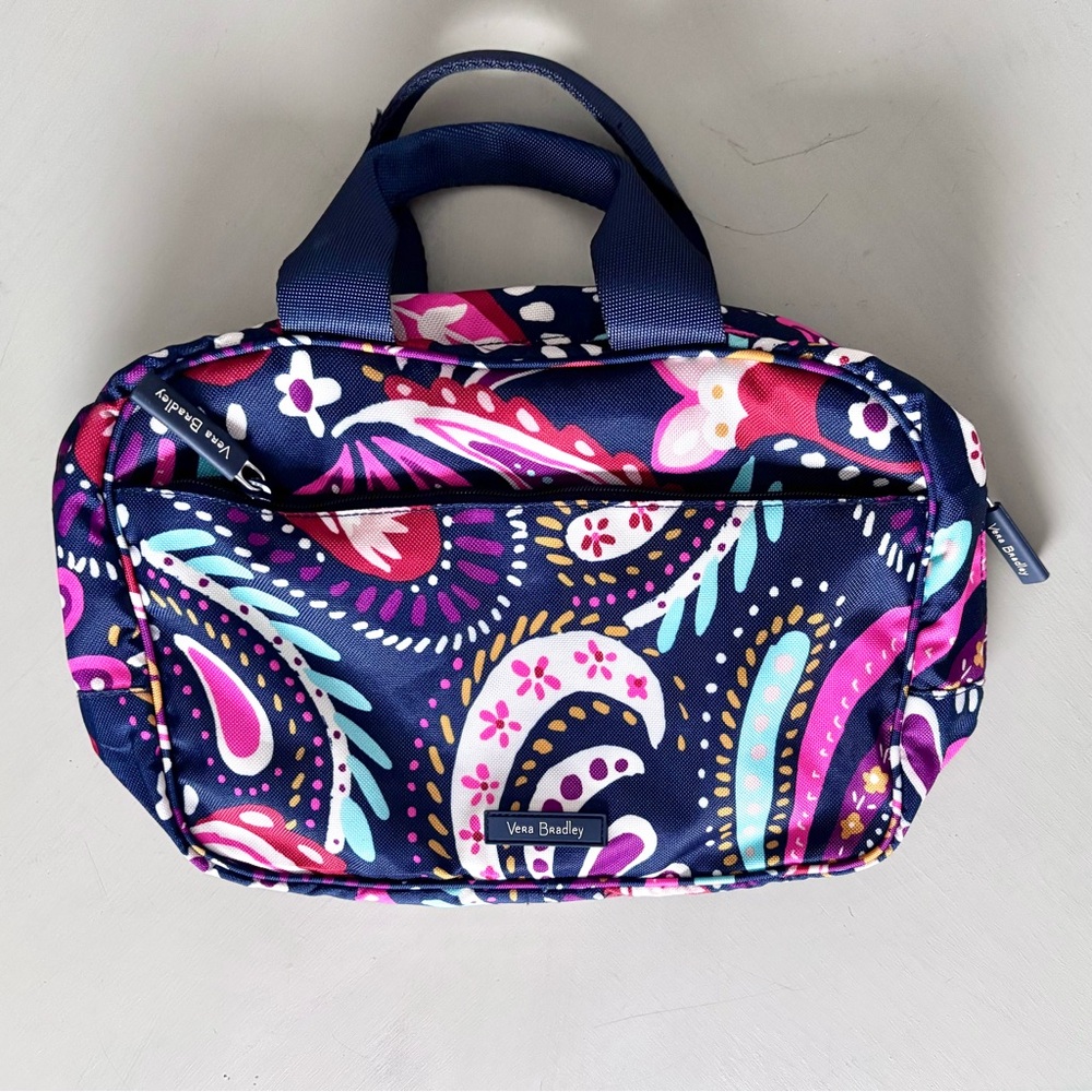 VERA BRADLEY Painted Paisley Quilted Pattered Cosmetic Case Travel Bag